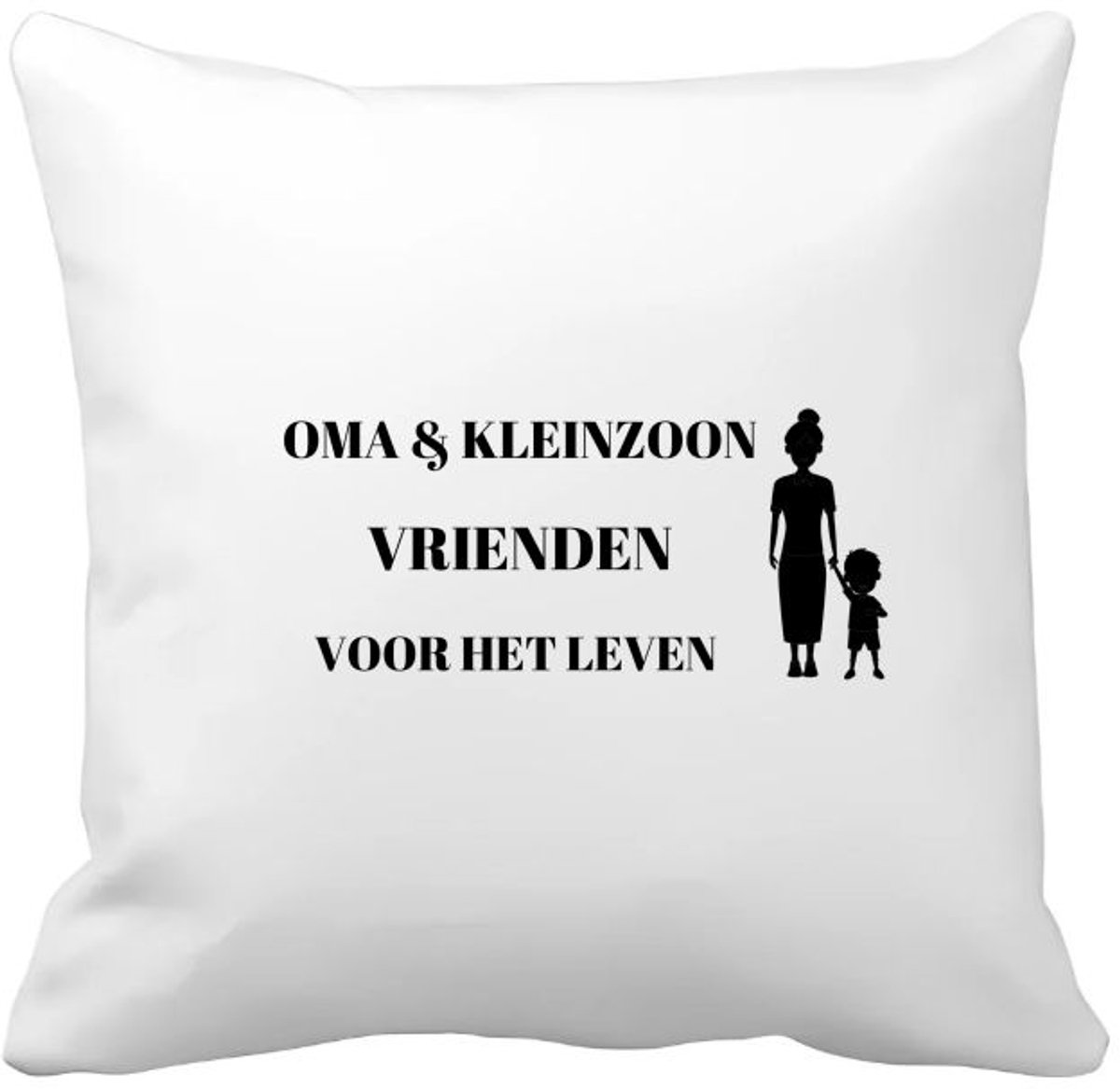 Akyol oma en kleinzoon vrienden voor het leven Kussen hoes - Vriend - oma/kleinzoon - oma cadeautjes - cadeau - kado - geschenk - kleinzoon verjaardag - kleinzoon artikelen - 40 bij 40 cm Multicolor