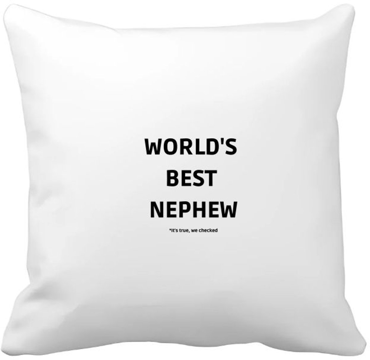 Akyol world's best nephew it's true we checked Kussen hoes - Neef - werelds beste neef - verjaardag - cadeautje voor neef - neef artikelen - kado - geschenk - 40 bij 40 cm Multicolor