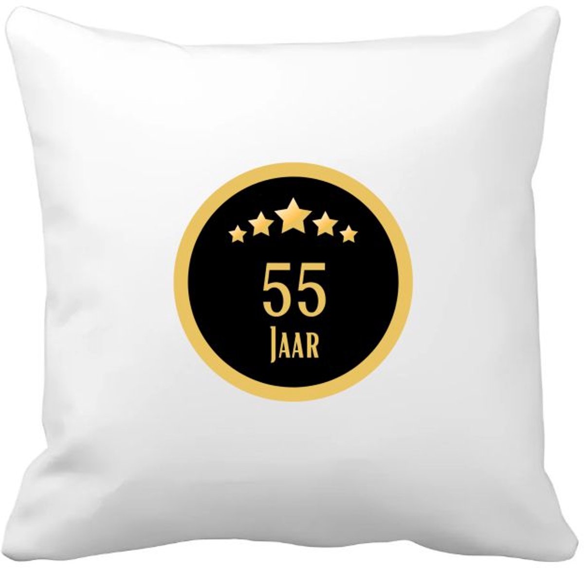 Akyol 55 jaar Kussen hoes - Hoera 55 jaar - iemand die 55 jaar is geworden of 55 jaar lang een relatie hebben of getrouwd zijn - verjaardagscadeau - verjaardag - cadeau - kado - geschenk - gift - relatie - trouwdag - jubileum - 40 bij 40 cm Multicolor