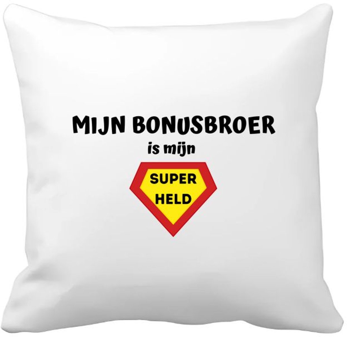 Akyol mijn bonusbroer is mijn superheld Kussen hoes - Broer - super bonusbroer - verjaardag - cadeautje voor broer - broer artikelen - kado - geschenk - 40 bij 40 cm Multicolor