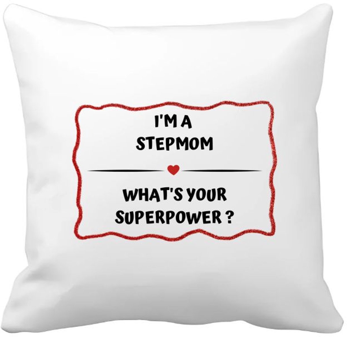 Akyol i'm a stepmom what's your superpower? Kussen hoes - Mama - super stiefmoeder - moeder cadeautjes - moederdag - verjaardag - geschenk - kado - 40 bij 40 cm Multicolor