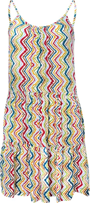 Dames Korte Zomerjurk | Strandjurk Ibiza / Bohemian Jurk | Multi Kleur | Maat S/36