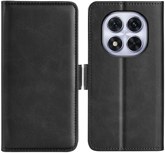 Coque Xiaomi Redmi Note 14 Pro 5G - Étui portefeuille de Luxe MobyDefend (fermeture latérale) - Zwart - Étui pour téléphone portable - Étui pour téléphone compatible avec : Xiaomi Redmi Note 14 Pro 5G