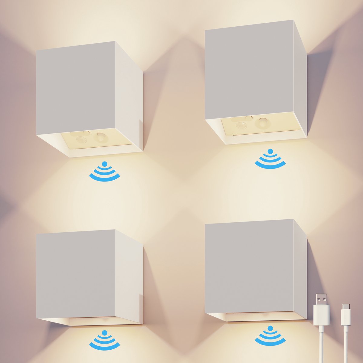 Calex LED Wandlamp - Up & Down - Zwart - Warm Wit Licht - 7W