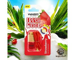winso fresh wood aardbei autoparfum - fresh wood aardbei - aardbei - winso geur voor in de auto - autogeur - auto parfum