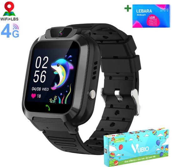 VUBIO Kinder Smartwatch B2 4G - Incl. SIM - Locatie - Videobellen - Camera