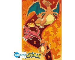 Pokémon Fire Starters Unisex Poster - meerkleurig - Standard