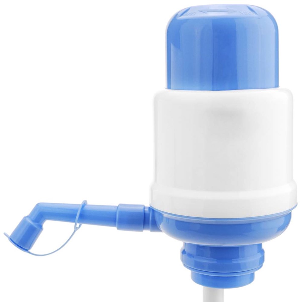 Handmatige waterdispenser die op flessen en flessen kan worden bevestigd