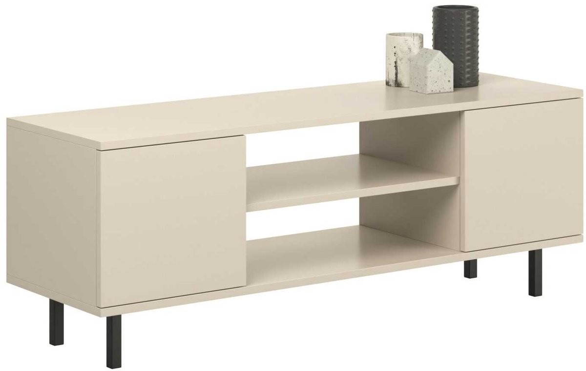 Focus kasjmier RTV kast 135 cm - zwarte poten
