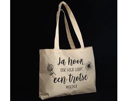 Tas Shopper XL 36/65x50cm Trotse Moeder ecru