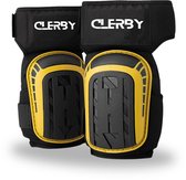 Clerby - Professionele Traagschuim Kniebeschermers Set - Voor Stratenmaker, Klussen, Bouw & Tuinieren - Waterdicht - Volwassenen - Geel