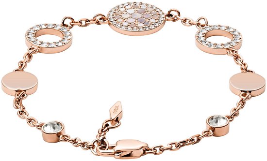 FOSSIL Mosaic Bracelet Rosegold Rose doré