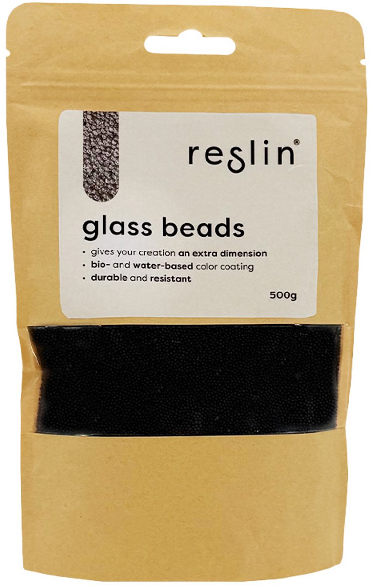 Reslin Glass Beads - Gitzwart