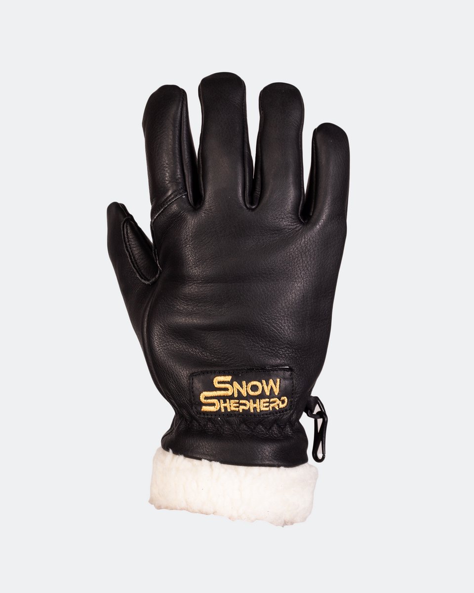 Snowshepherd Skihandschoenen - Leer - Zwart - Handschoenen - Skihandschoenen Heren - Skihandschoenen Dames - Werkhandschoenen - S
