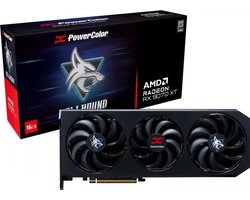 Powercolor Hellhound AMD Radeon RX 9070 XT - Videokaart - 16GB - GDDR6 - PCIe 5.0 - 1x HDMI 2.1 - 3x DisplayPort 2.1