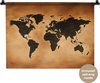 Wereldkaart, Bruin