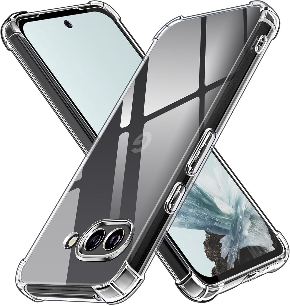 Casemania Hoesje Geschikt voor Google Pixel 9a - Transparant - Anti Shock Back Cover