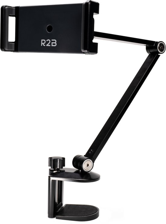 R2B Tablet Houder Met Verstelbare Arm - Telefoonhouder Bureau - Telefoon Standaard - Tablet Standaard - Tablet Houder Statief - Model Arnhem