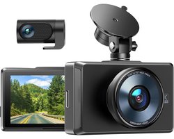ApexArte® Dashcam voor Auto - Dualdashcam Voor en Achter - Full HD - Zwart