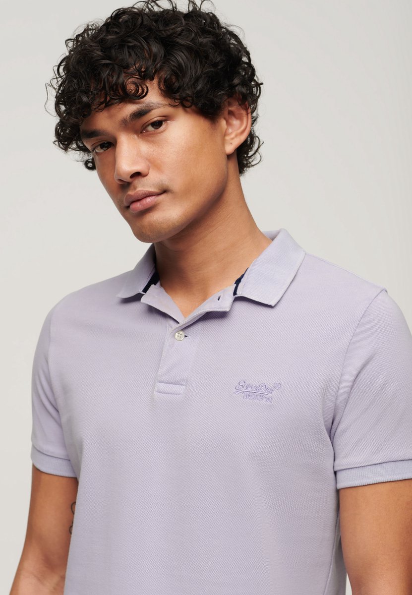 Superdry Vint Destroy Korte Mouw Poloshirt XL Man Paars