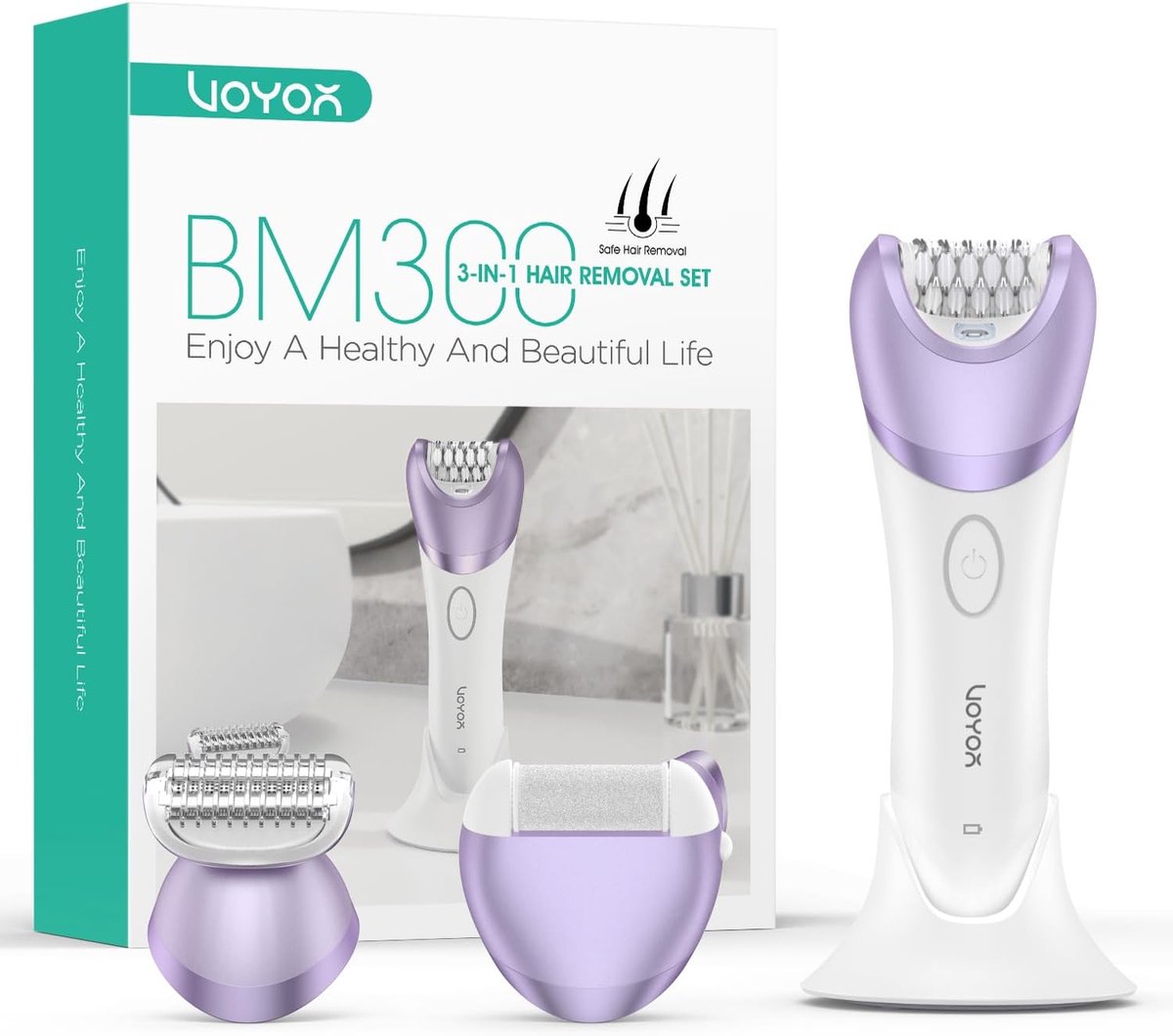 Draadloze Epilator voor Vrouwen met 3-in-1 Functies - Ontharingsapparaat voor Lichaam en Voeten