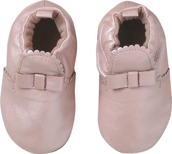 Vertbaudet Chaussons élastiqués en cuir souple bébé