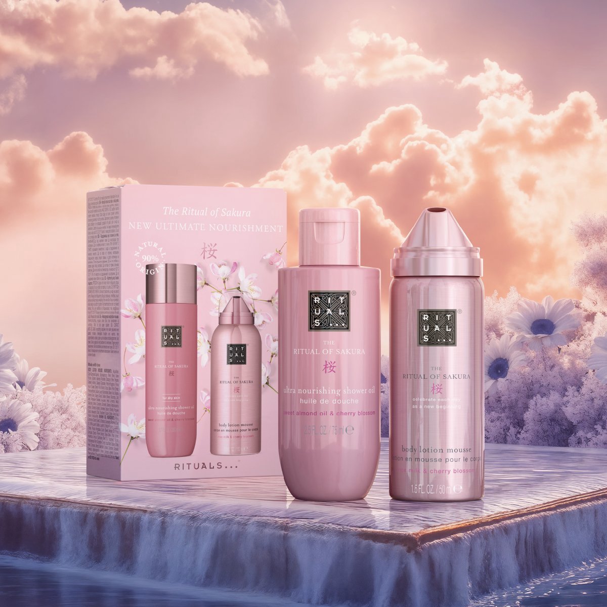 Rituals of Sakura Mini Travel Set Body Lotion 50ml en Douche Oile 75ml