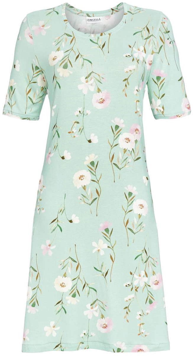 Ringella Flower Print – Nachtkleed – 5211034 – Jade – Groen