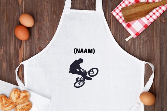 Akyol - BMX avec eigen naam Tablier de cuisine - Sport - cycliste - vélo - 82 par 71 cm