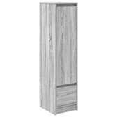Hoge kast met LED 41,5x32,5x200 cm bewerkt hout sonoma eiken