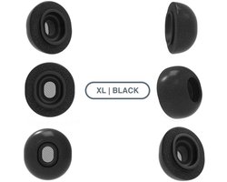 Foam eartips geschikt voor Airpods Pro (2) - 6× Extra Large - Zwart - zachte memory foam opzet oortjes - foamigo®