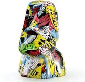 Marmerlook Moai Tissue Box Houder – Luxe Multicolour Design Accessoire voor Thuis, Hotel of Praktijk – Premium Kwaliteit Woondecoratie