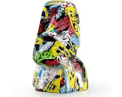 Marmerlook Moai Tissue Box Houder – Luxe Multicolour Design Accessoire voor Thuis, Hotel of Praktijk – Premium Kwaliteit Woondecoratie