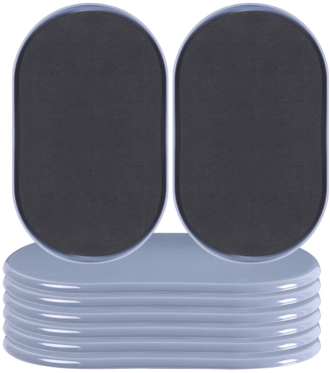 My Ninki ® Makkelijk Verplaatsbare Meubelglijders voor Tapijt en Vloeren - Set van 8 Stuks Lichtblauw