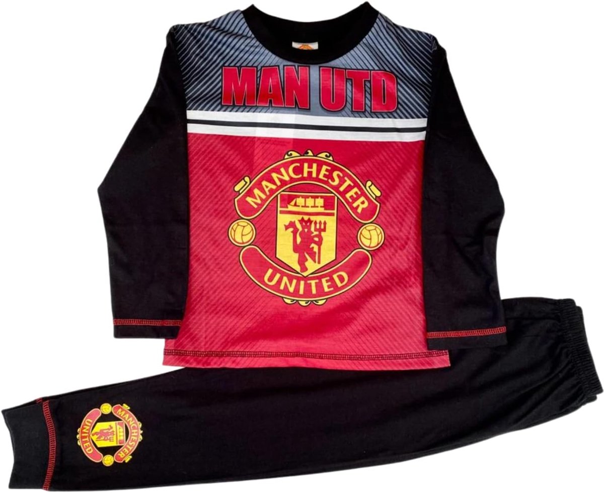 Manchester United - Pyjama - Rood met zwart - Man Utd - Pyama - Maat 104/110