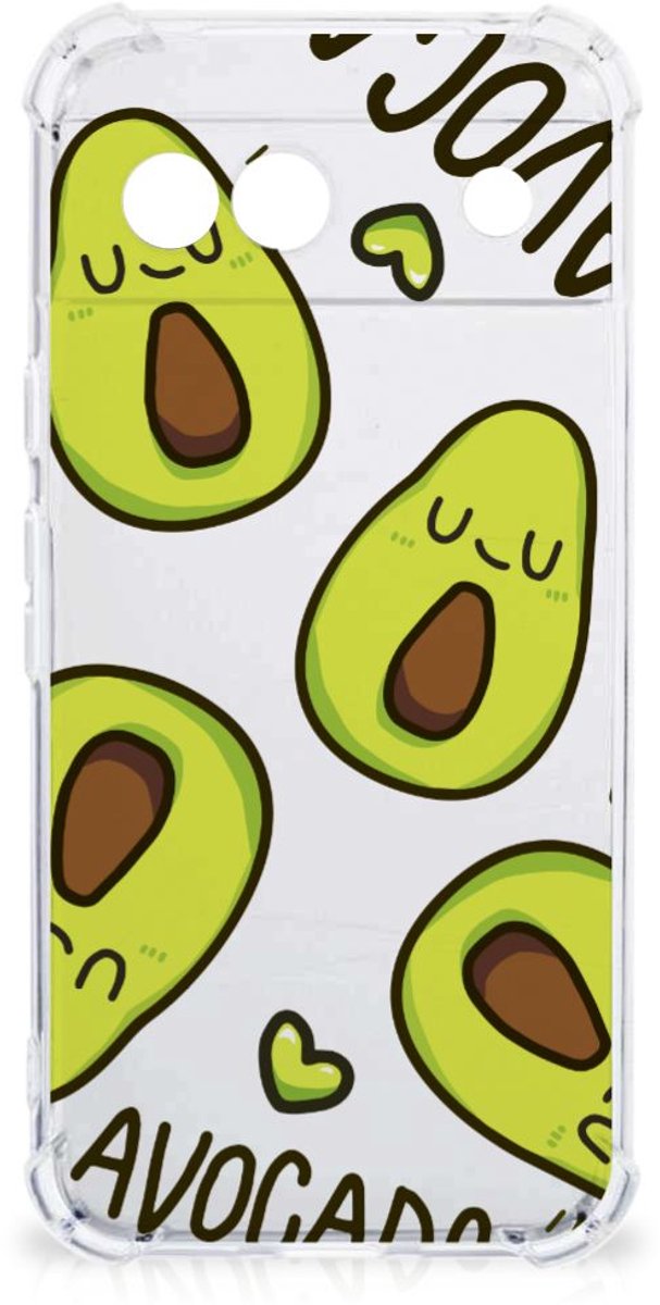 Google Pixel 8A Stevig Bumper Hoesje Avocado Singing