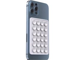 foto van Zuignap voor op Telefoon Hoesje - Sterke Zelfklevende Telefoonhoeshouder -Telefoonhouder - Telefoonaccessoires - Zuignap - Wit - Selfie - Auto/Douche/Spiegel