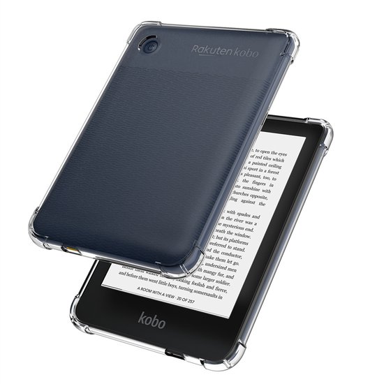 Lunso Geschikt voor Kobo Clara BW / Clara Colour hoes (6 inch) - TPU Backcover - Transparant van Lunso — afbeelding 4