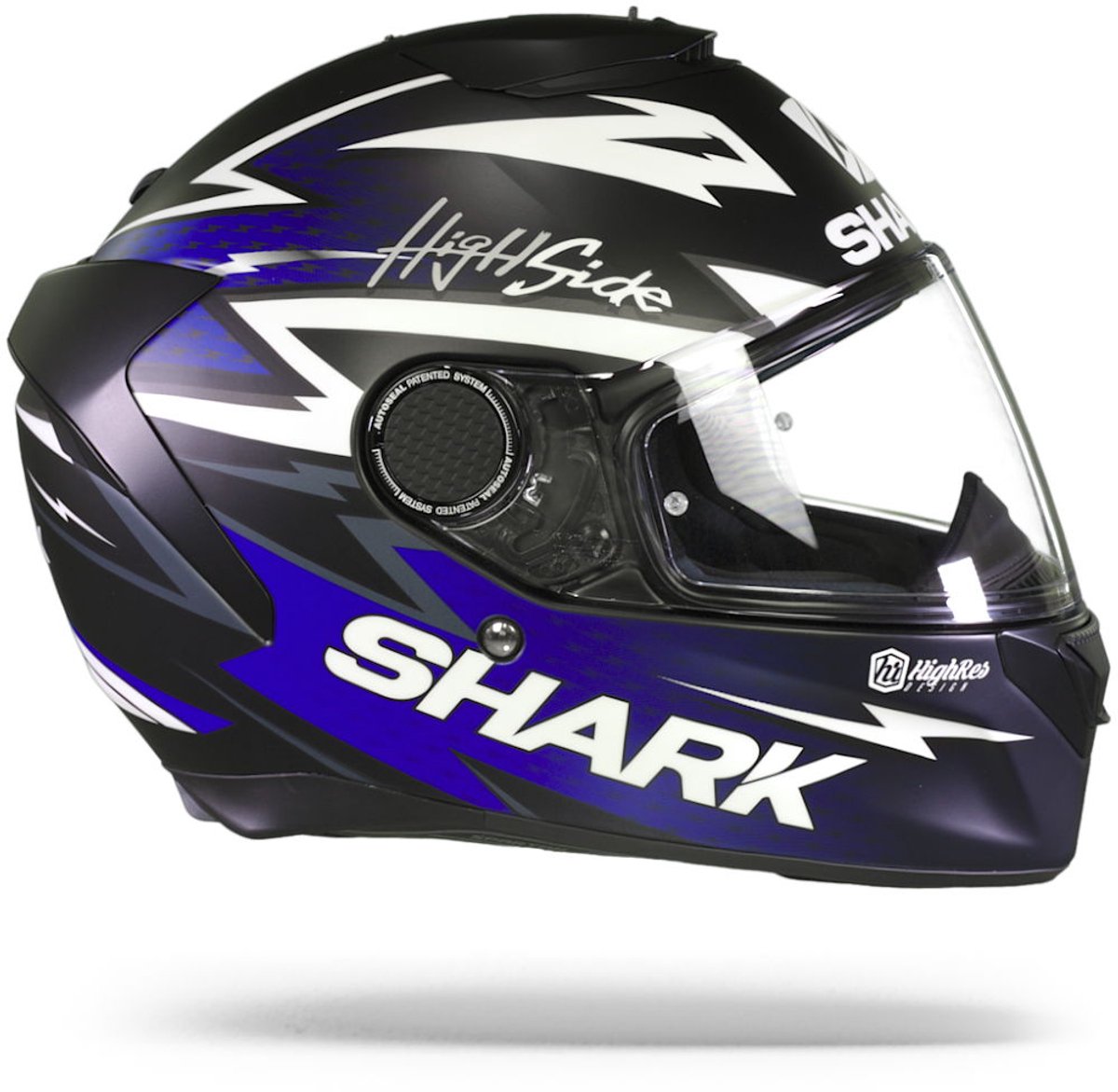 SHARK SPARTAN 1.2 ADRIAN PARASSOL Motorhelm integraalhelm Mat Zwart Blauw Zilver - Maat S – foto 7