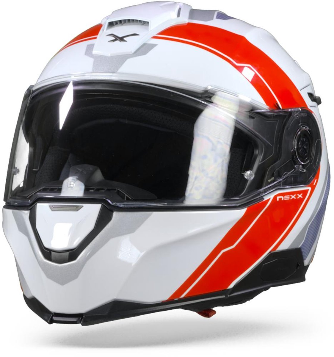 Nexx X.Vilitur MeRoodian Wit Rood Systeemhelm - Helm