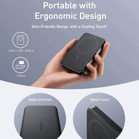 Anker MagSafe Powerbank - 10.000mAh - Qi2 15W draadloos opladen