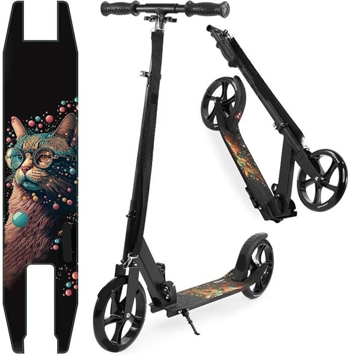 Zylo® Stuntstep Jongen - Stuntstep Volwassenen - Voor Jongesn en Meisjes - Zwart - 79cm x 33cm x 12cm