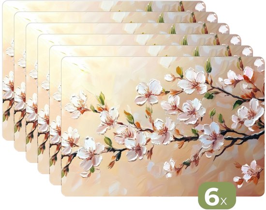 Placemats - 6 stuks - 45x30 cm - Placemat kunststof - Ijsschots - Pinguïn - Abstract