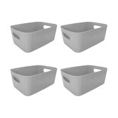 My Ninki ® Veelzijdige Set van 4 Stuks Kunststof Opbergdozen voor Thuis en Kantoororganisatie