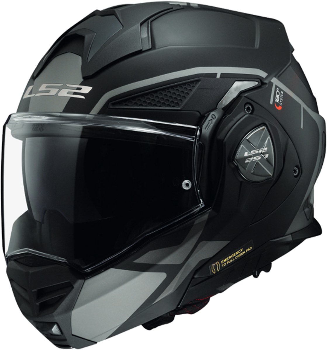 LS2 Helm Advant X Metryk FF901 mat titanium maat XS