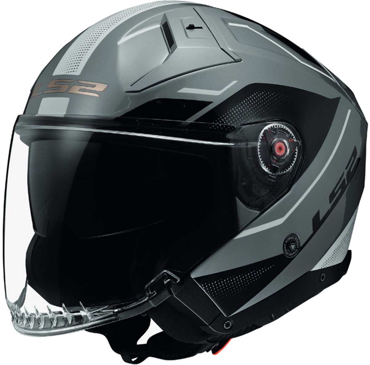 LS2 OF603 Infinity II Veyron Glossy Grijs Wit 06 Jet Helm - Helm
