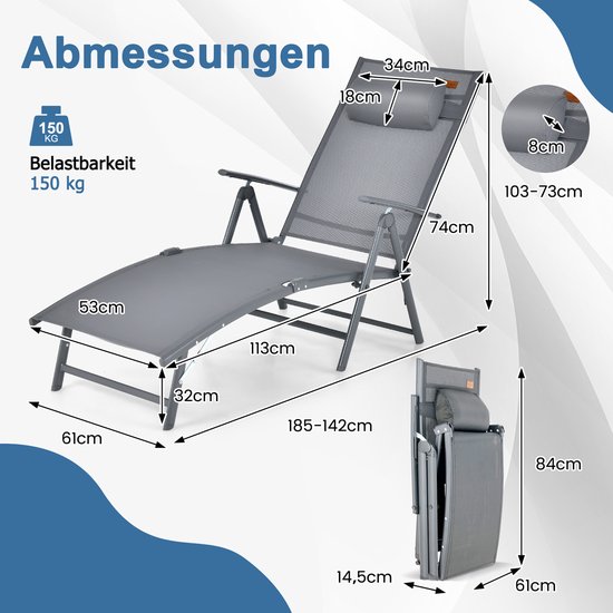 Costway Ligbed aanbieding | Ligbedden voor de tuin