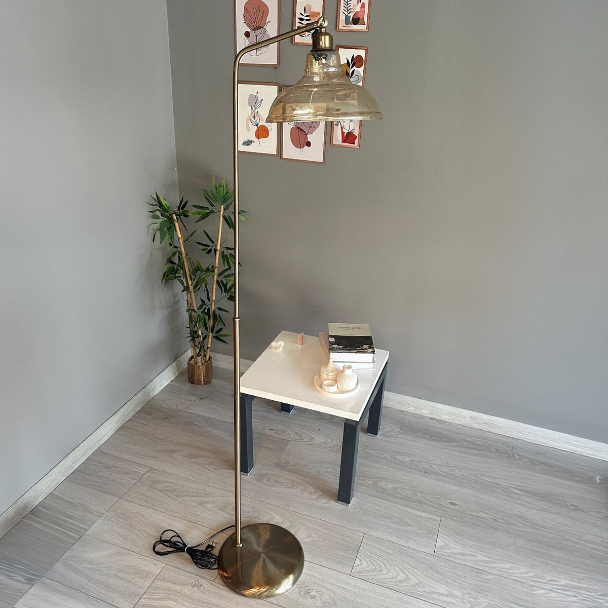 Bamyum Parallax hanglamp, Moderne stijl, Ø37 cm, antiek koper metalen lamp