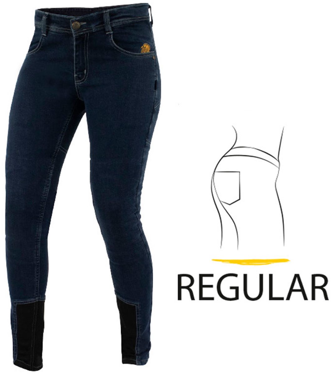 Trilobite 2063 Allshape Regular Fit Dames Blauw Motorjeans - Broek