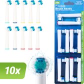 Opzetborstel Oral B 10x - Tandenborstel Opzetborstel - Opzetstukjes Tandenborstel Oral B - Wit - Optismile
